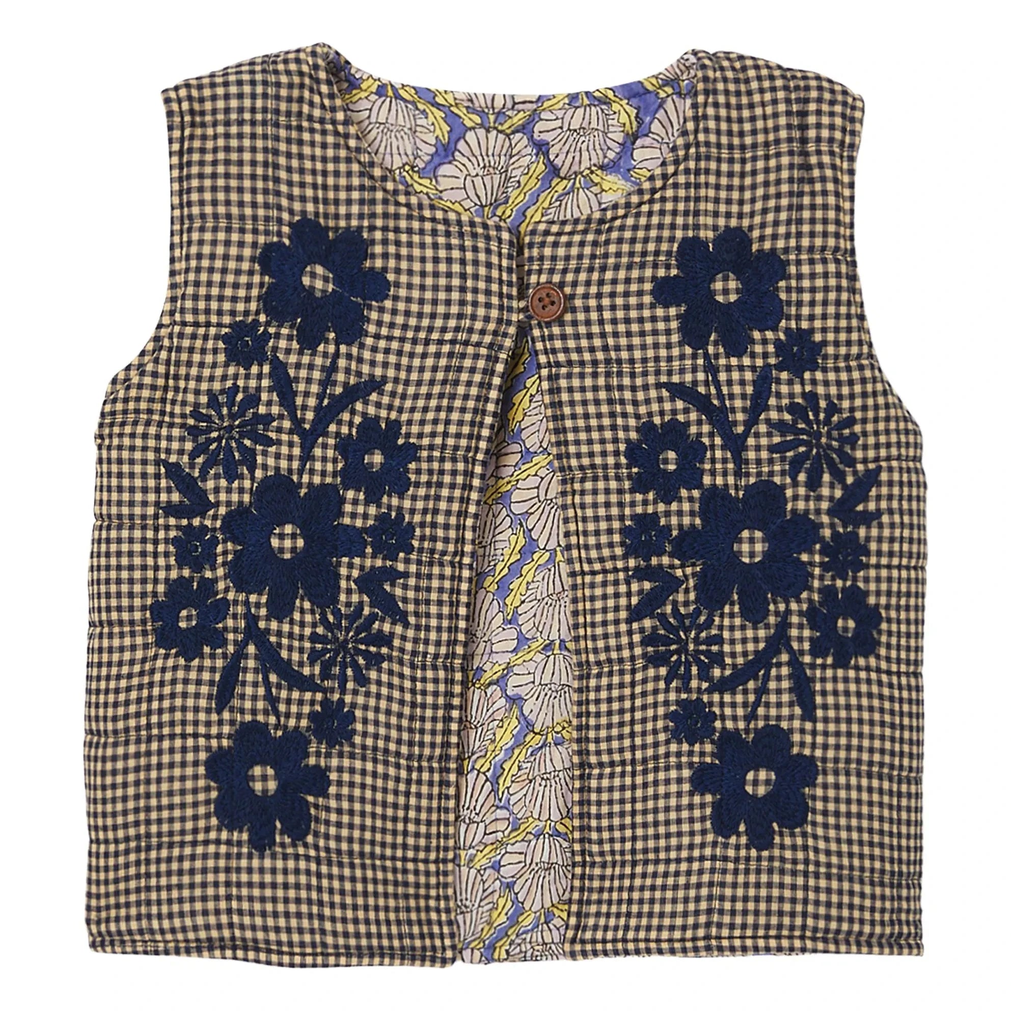 Apaches - Sakaru Sleeveless Double-Sided Vest | Blue