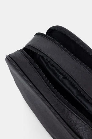 Sprayground - Black Faux Leather Cosmetic Bag 910B9043NSZ
