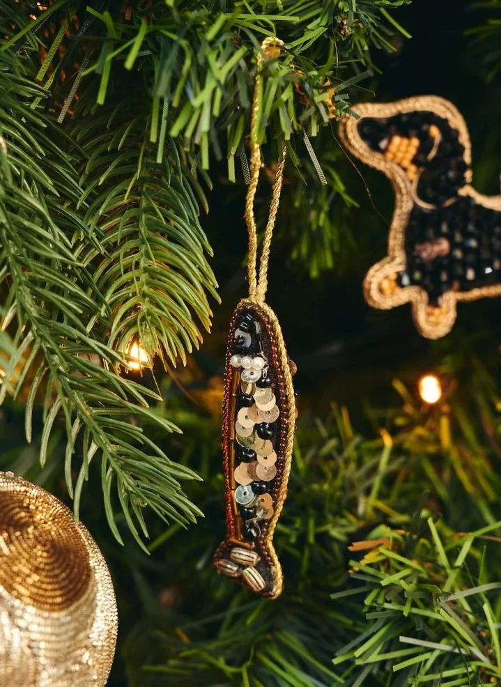 Anna + Nina - Tiny Tails Christmas Ornaments - Set of 3 | Gold