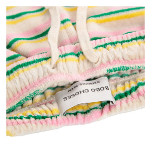 Bobo Choses - Striped Velvet Jogger | Ecru
