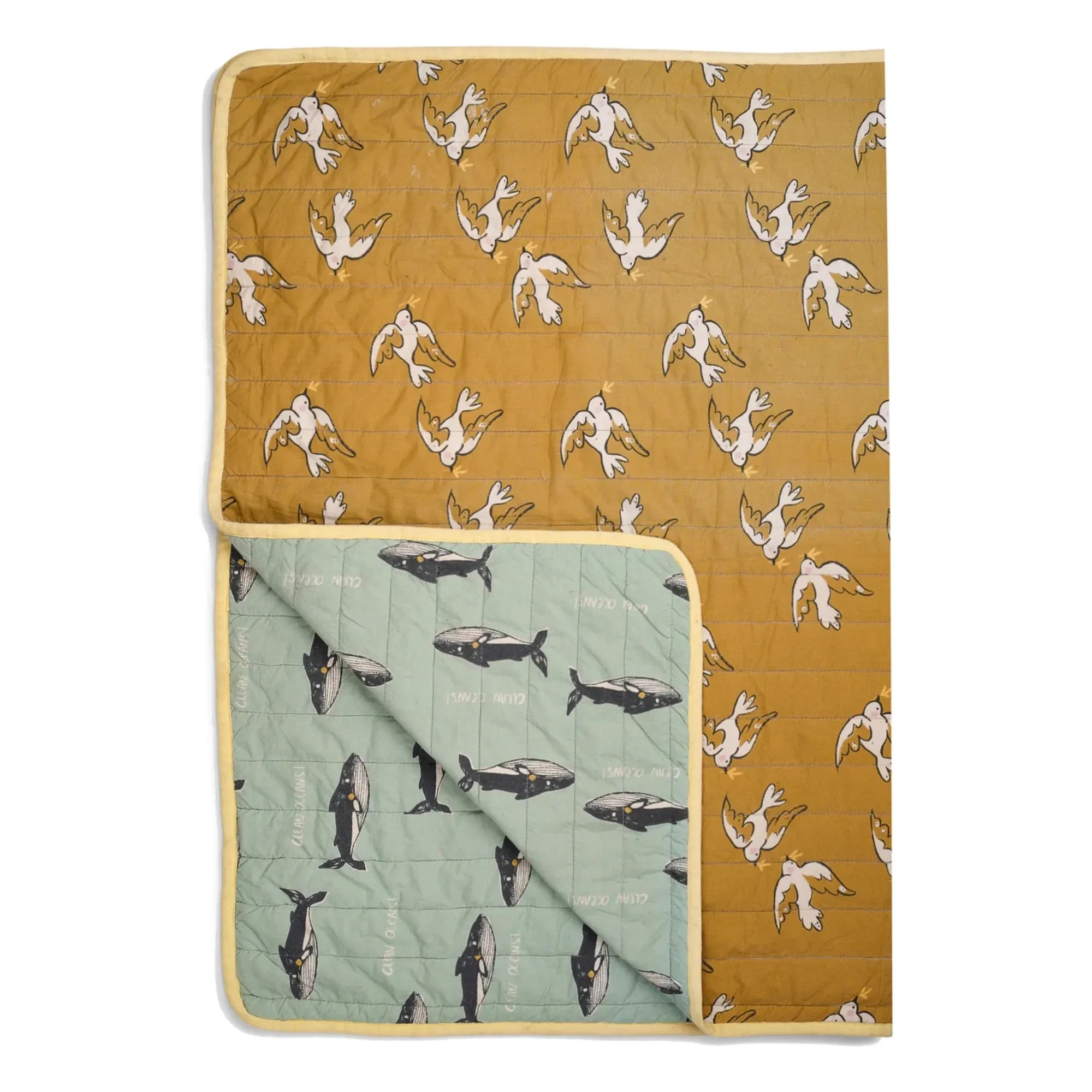Studio Loco - Bird/Whale Quilted Blanket