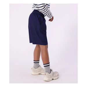 Petit Bateau - Uni Twill Organic Cotton Bermuda Shorts | Night Blue