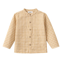 Lililotte - Maxence Checked Seersucker Organic Cotton Shirt | Yellow