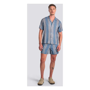 Bather - Coral Fiesta Swim Shorts | Light Blue