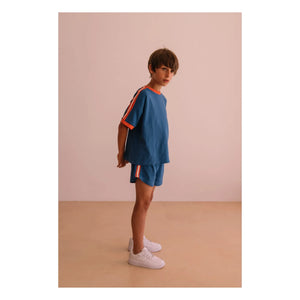 We Are Kids - Taylor Contrast Organic Cotton T-Shirt | Blue