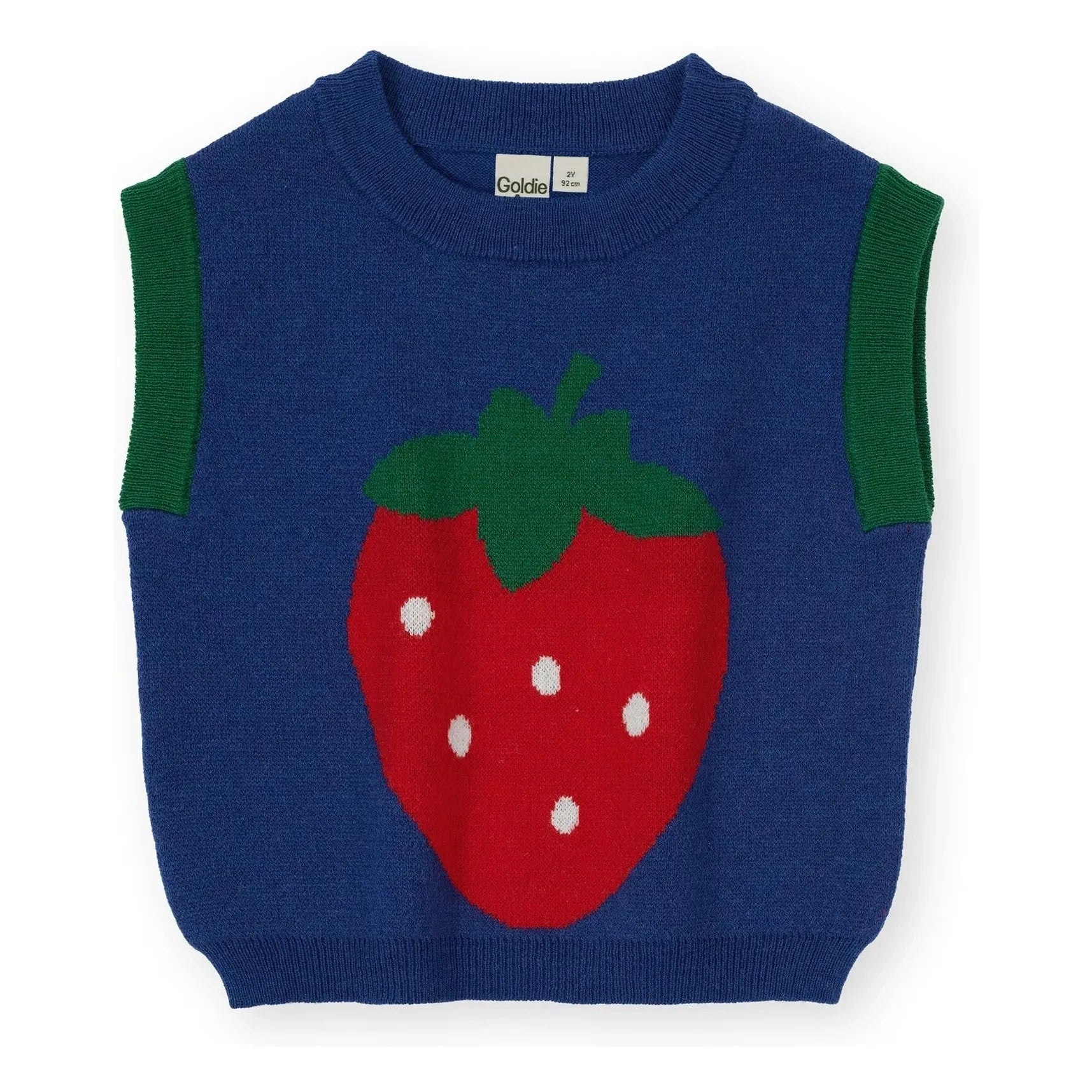 Goldie + Ace - Strawberry Sleeveless Sweater | Dark Blue