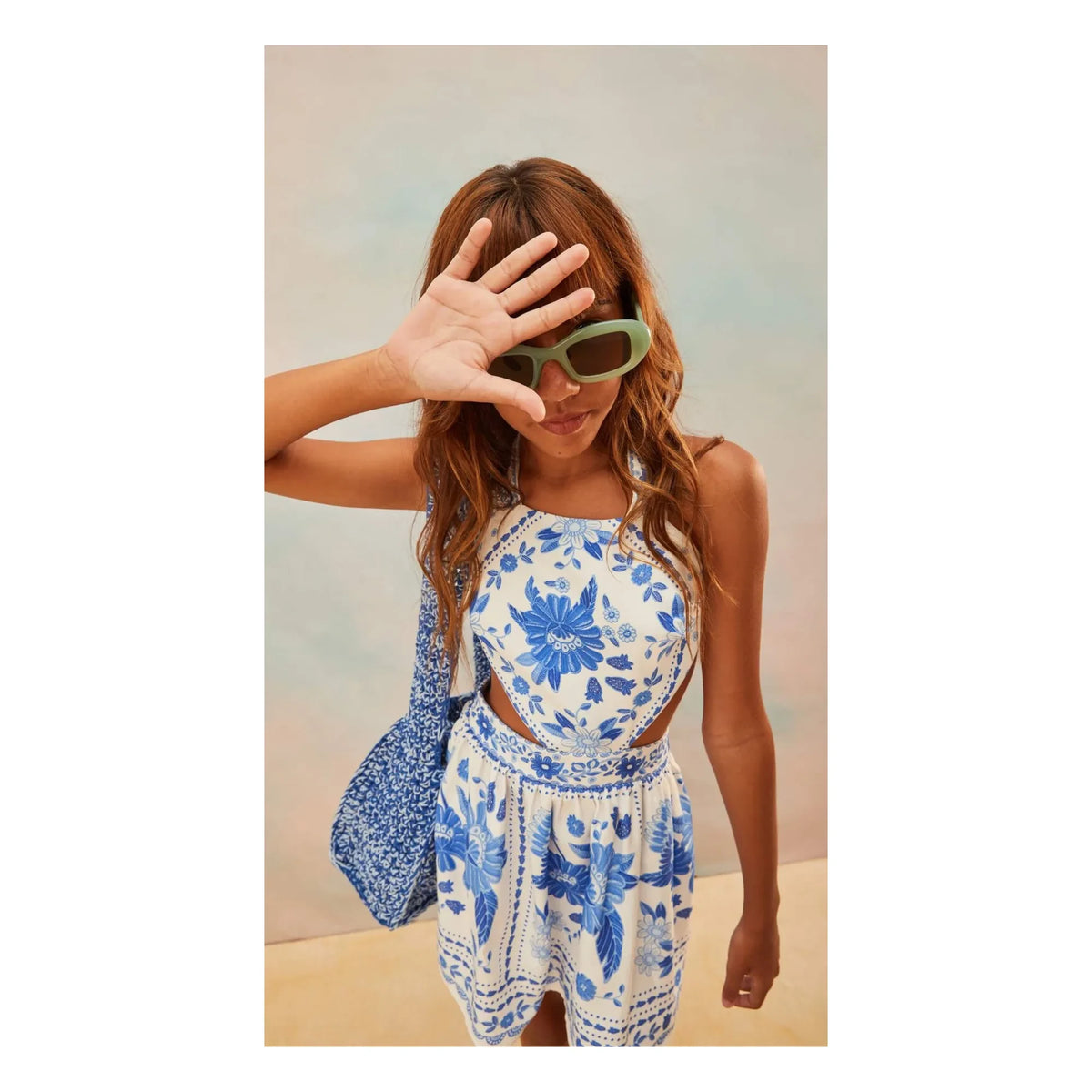 Fabula - Cut Fleurs Dress | Blue