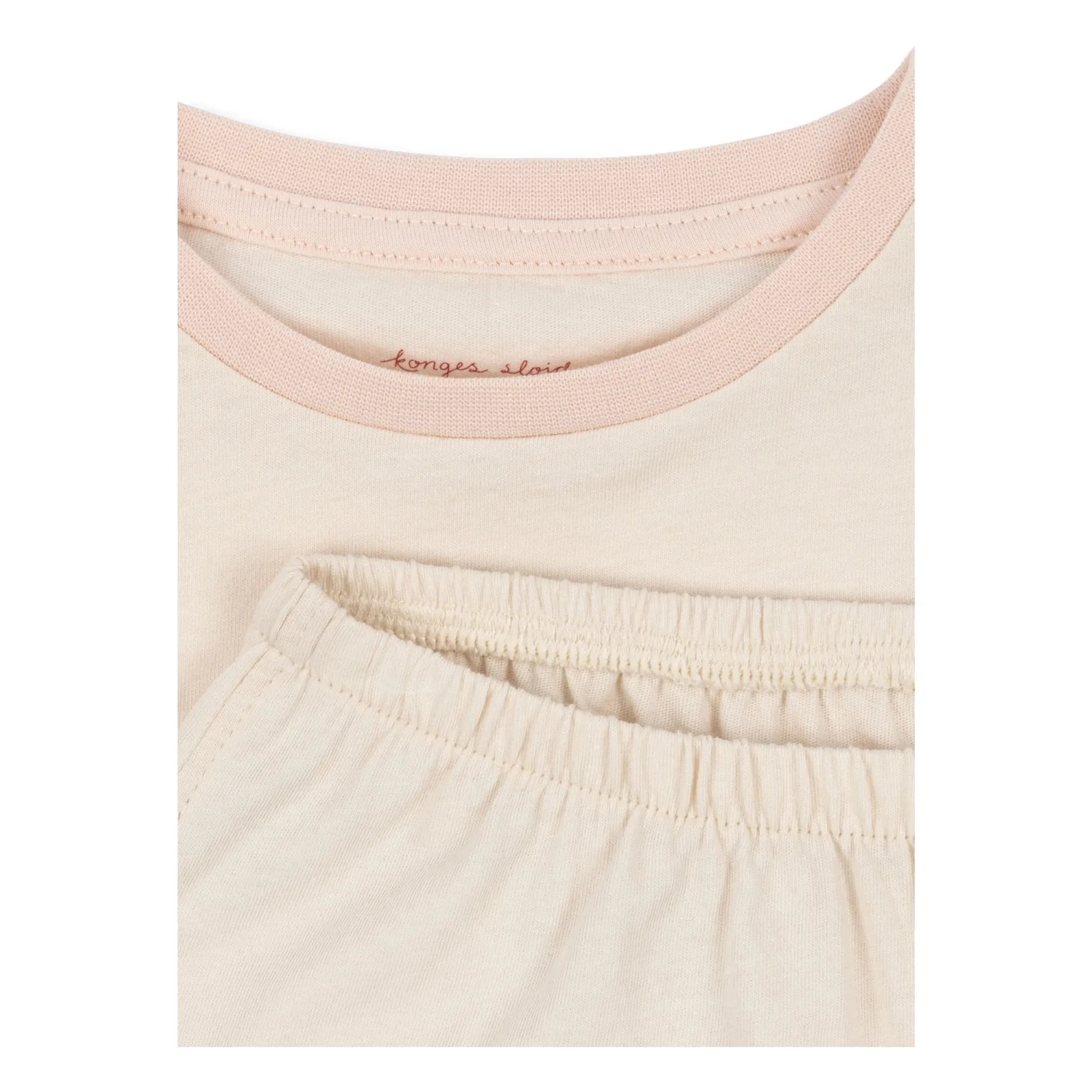 Konges Sløjd - Famo Cherries Organic Cotton T-Shirt and Ruffled Shorts Set | Cream