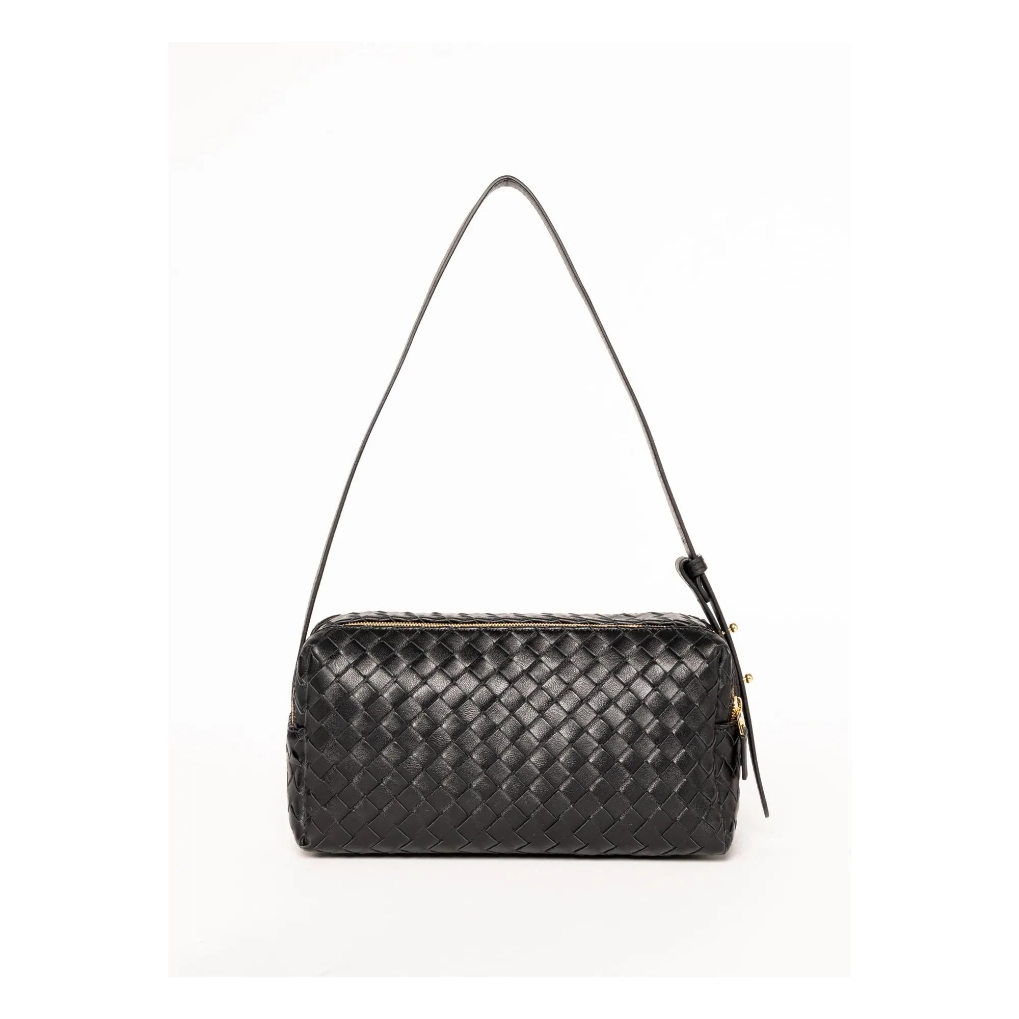 Elleme - Knitted Leather Pencil Case | Black