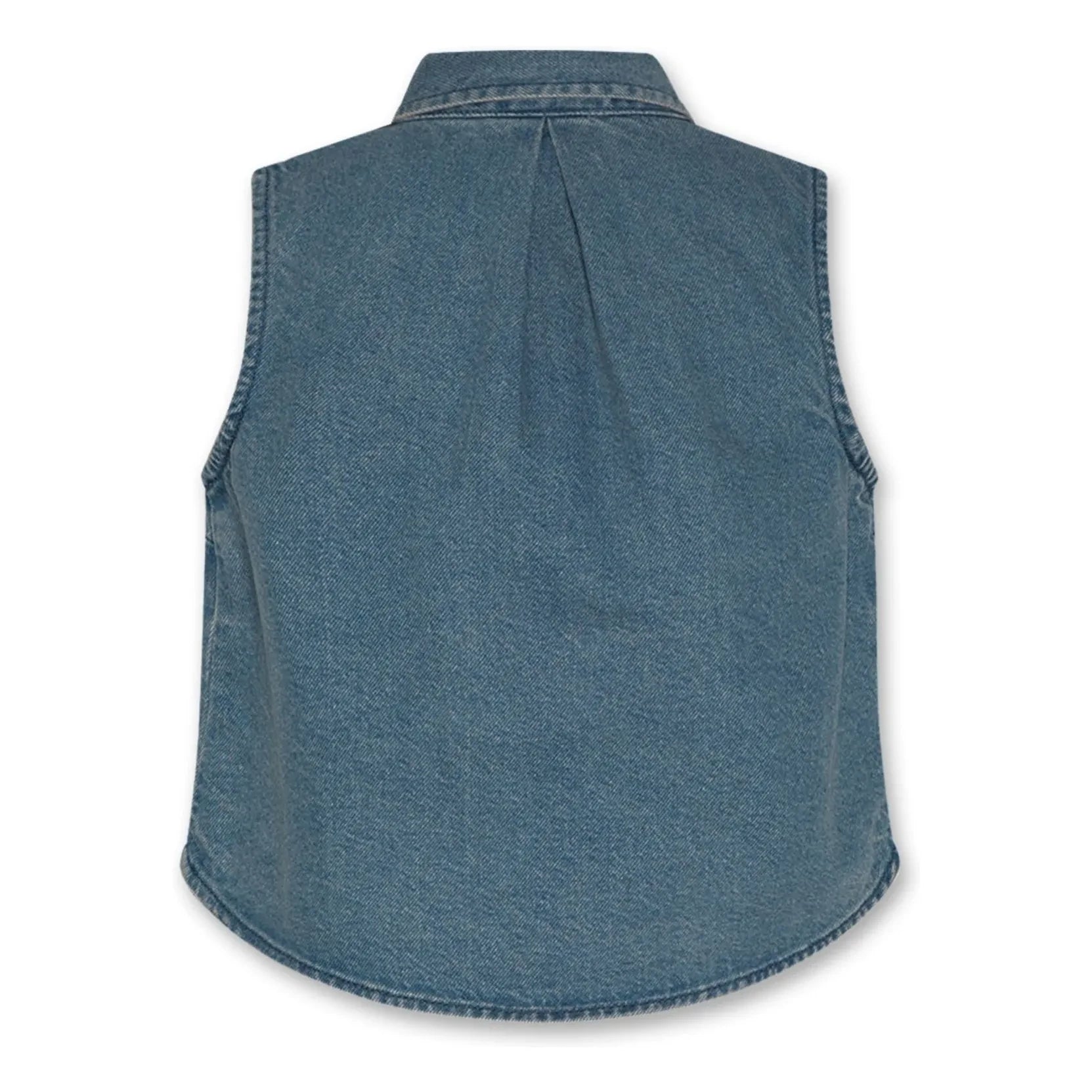 AO76 - Jacky Sleeveless Denim Shirt | Blue