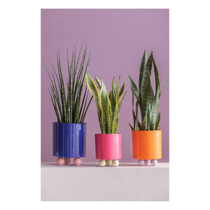 Present Time - Double Funky Planter | Pink
