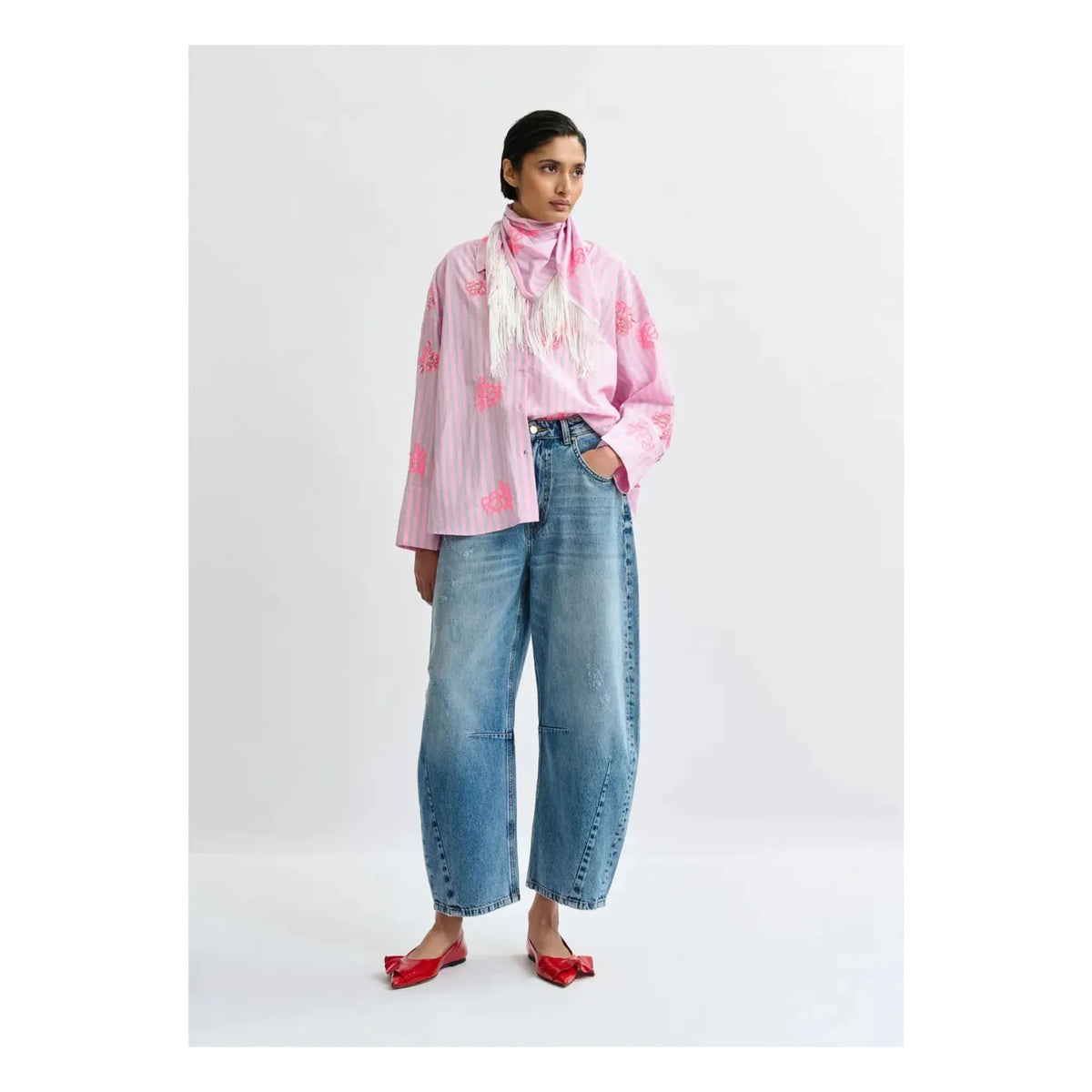 Essentiel Antwerp - Jalinki Embroidered Shirt | Pink