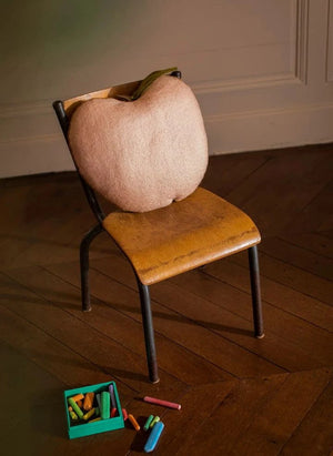 Muskhane - Felt Apple Cushion | Powder pink