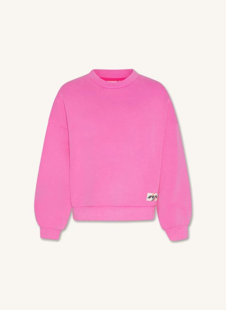 AO76 - Violetta recycled cotton sweatshirt | Fluorescent pink