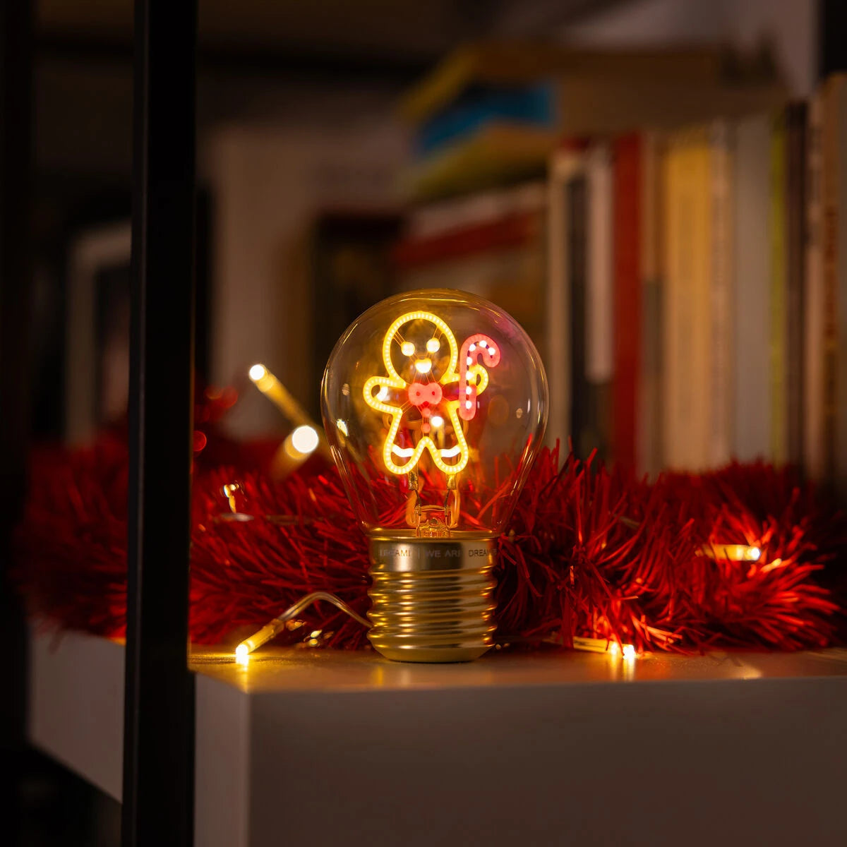 Legami - Gingerbread Noel Light Bulb Table Lamp - Bulb Fiction