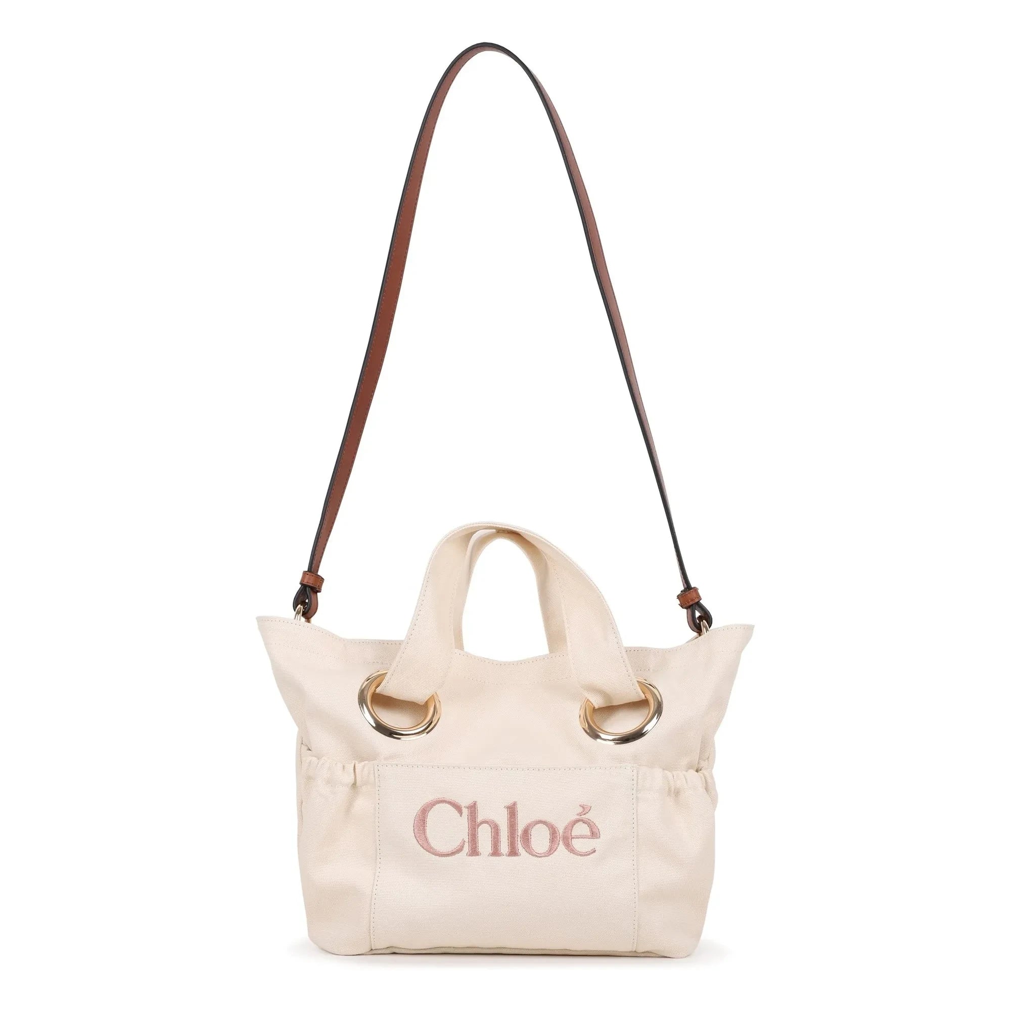 Chloé - Organic Cotton Logo Tote Bag | Chalk