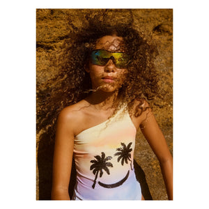Molo - Asymmetrical Swimwear Nai Sunset Smile Recycled Fibres | Orange