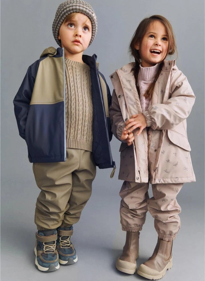 Wheat - Ajojo Raincoat Made from Recycled Fibers | Grey blue