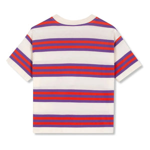 Wynken - Striped Organic Cotton T-Shirt | Purple