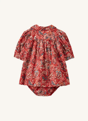 Caramel - Clara Liberty Baby Dress | Red