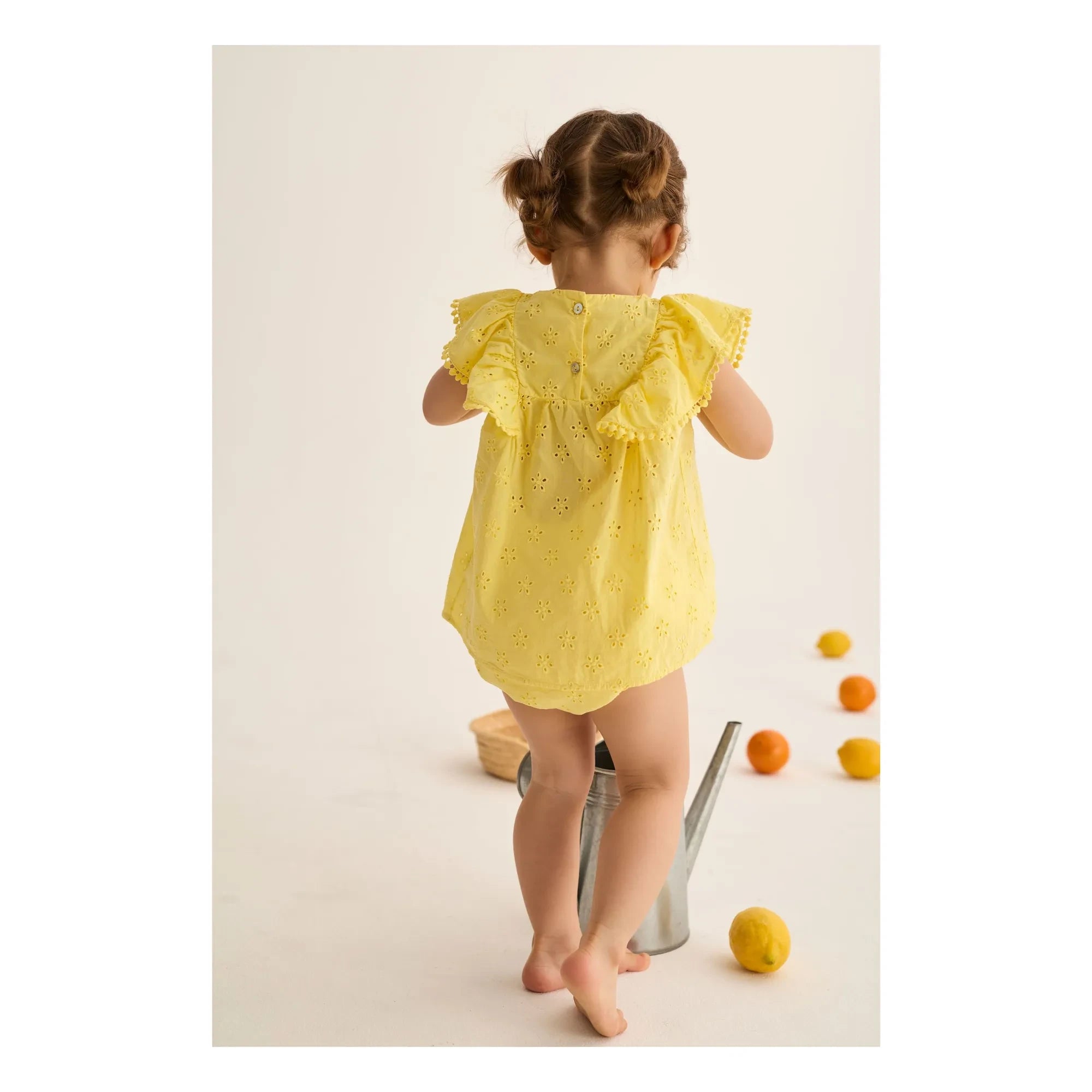 Cozmo - Sophia Embroidered Dress | Yellow