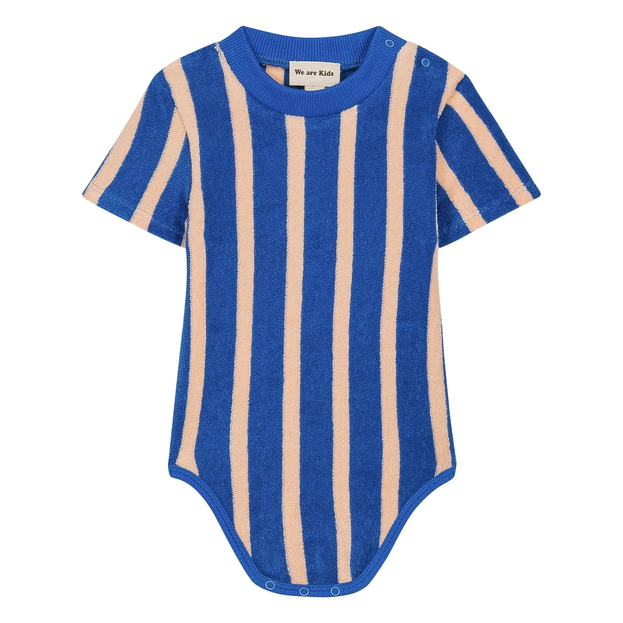 We Are Kids - Striped Organic Cotton Tom Body | Blue
