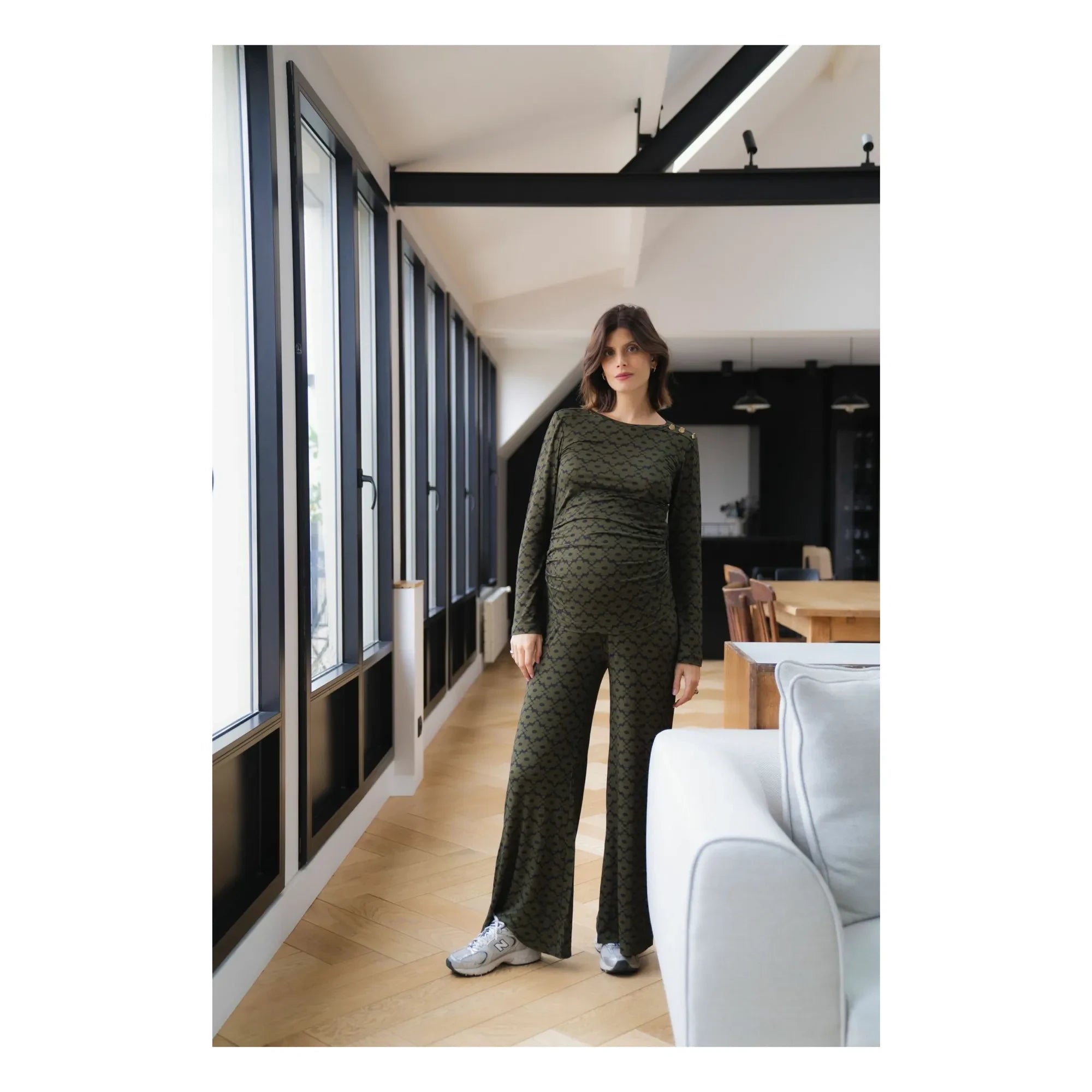 Paloma Collection - Andrea Seventies Maternity Pants | Khaki