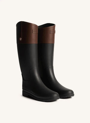 Hunter - Gold Detail Wellington Riding Boots | Black