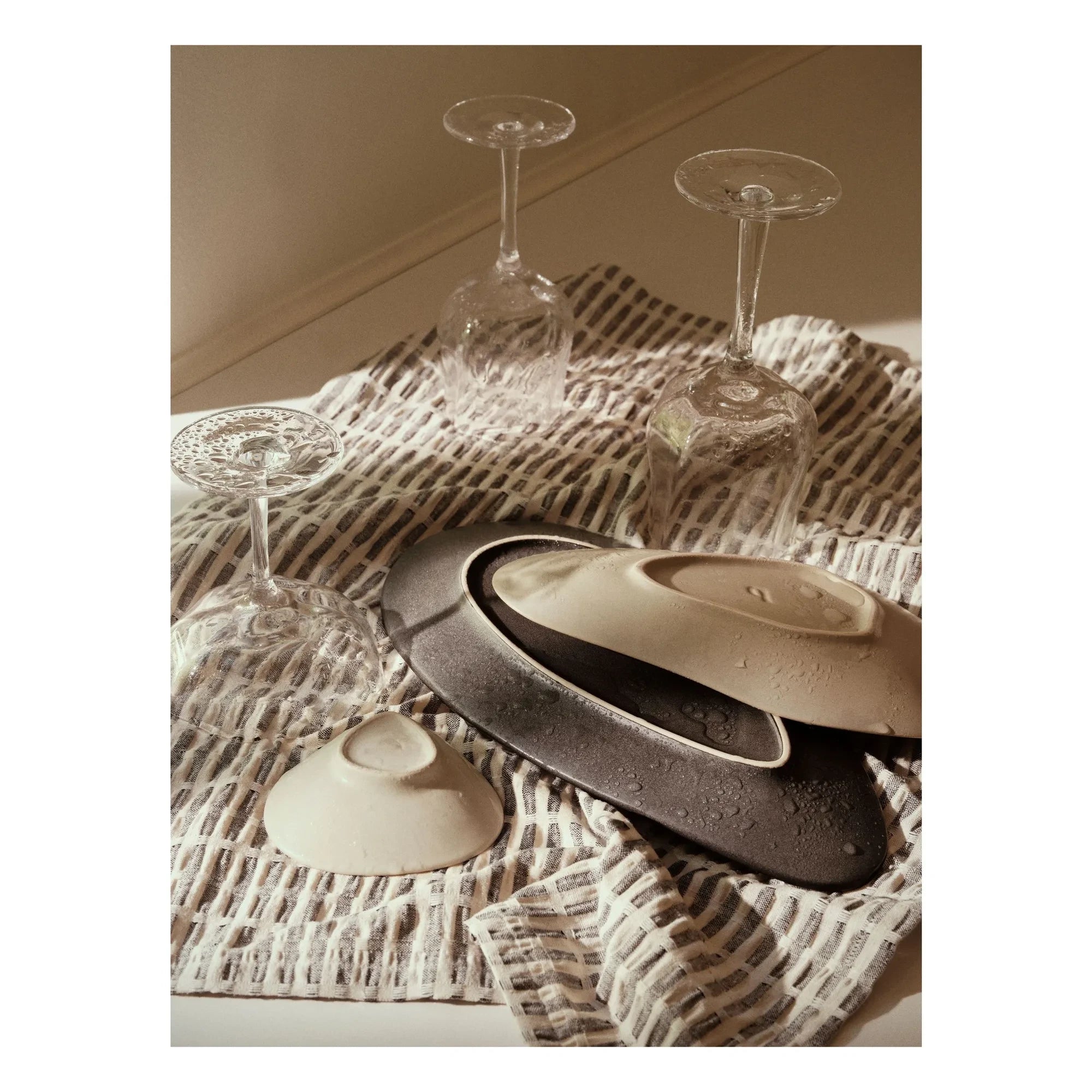 Broste Copenhagen - Folke mutfak havluları - 2'li set | Gri