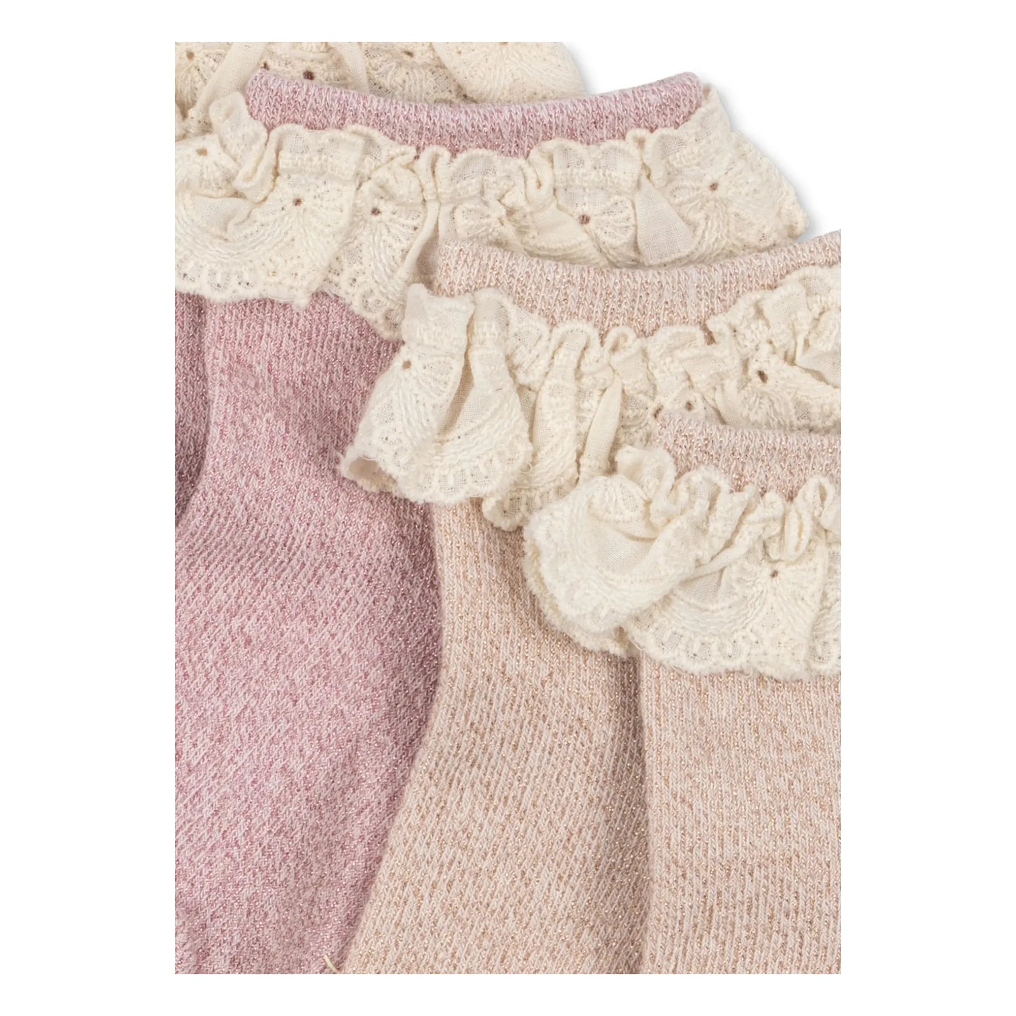 Konges Sløjd - 2 Pairs of Woven Socks | Pink