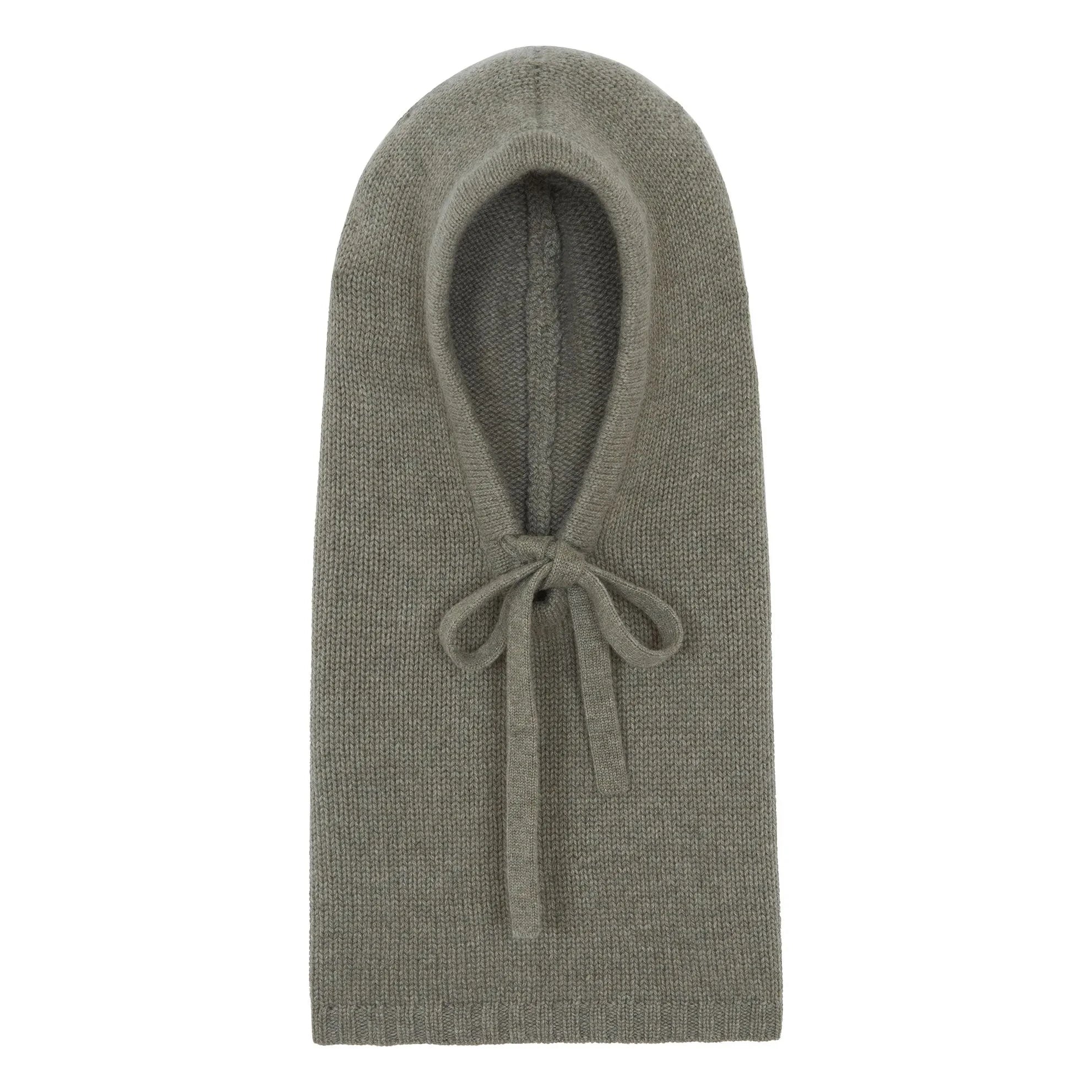 Kujten - Sybel Jersey Cashmere balaklava | Melanj haki