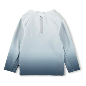 Molo - Nemo Palm Smile UV-Protected T-Shirt Made from Recycled Fibers | Gray Blue