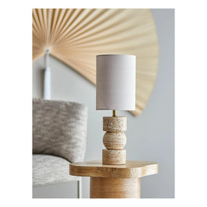 Bloomingville - Marci travertine table lamp | Off-White