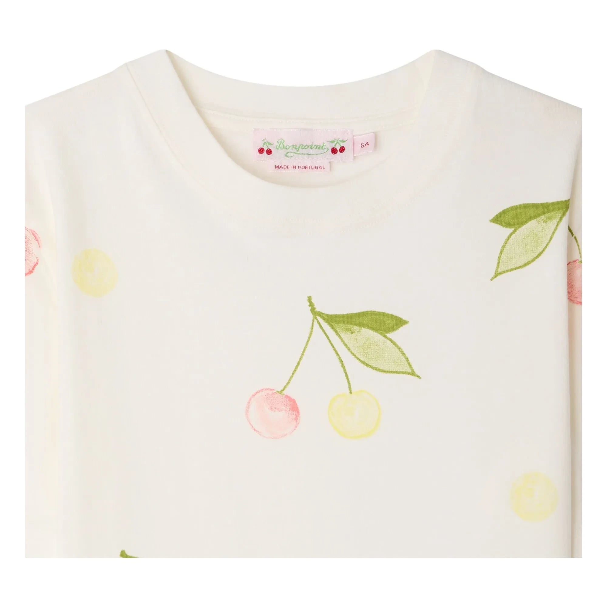 Bonpoint - Thida Cherries Organic Cotton T-Shirt | Cream