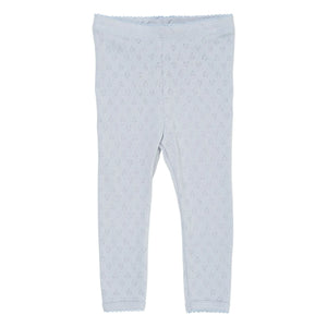 Copenhagen Colors - Pointelle Mold Heart Organic Cotton | Light Blue