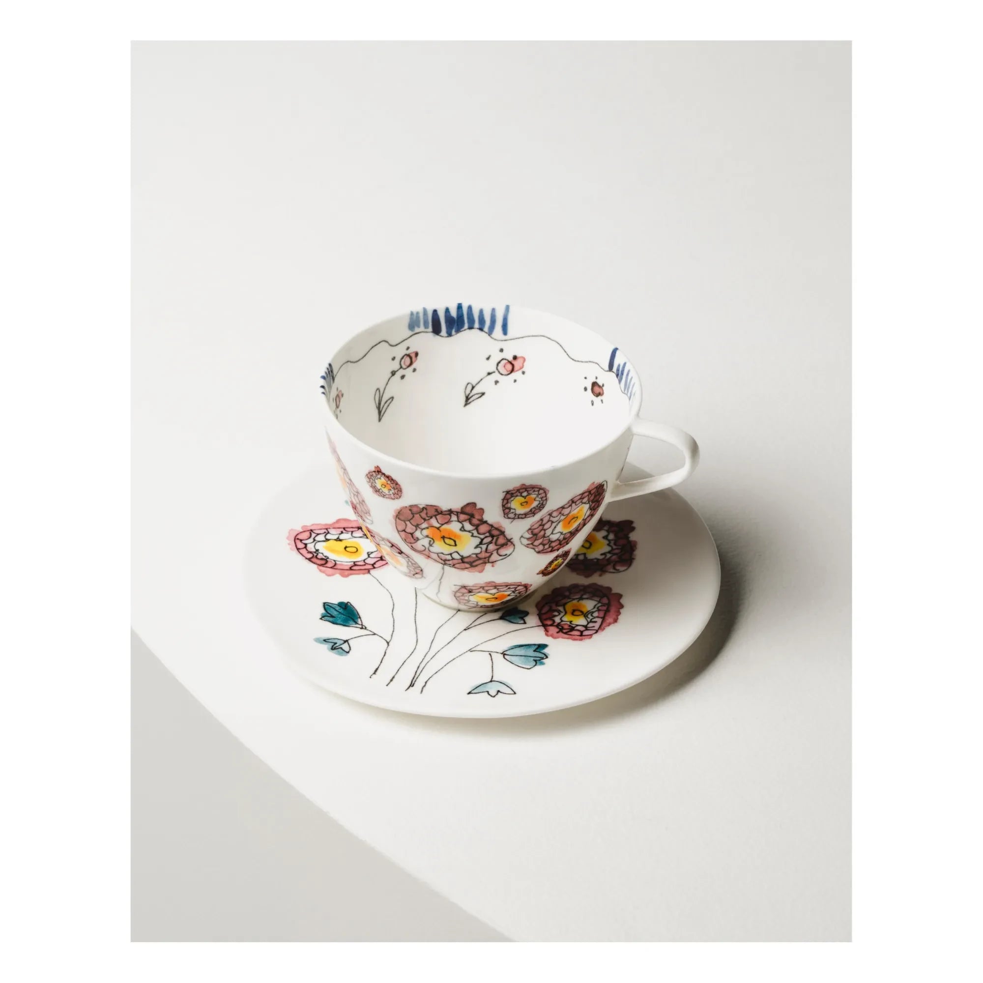 Serax - Coffee Cup and Saucer Anemone, Serax for Marni - Set of 2 | Milk