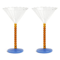 &Klevering - Amber-Colored Pearl Glasses - Set of 2