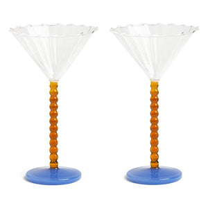 &Klevering - Amber-Colored Pearl Glasses - Set of 2