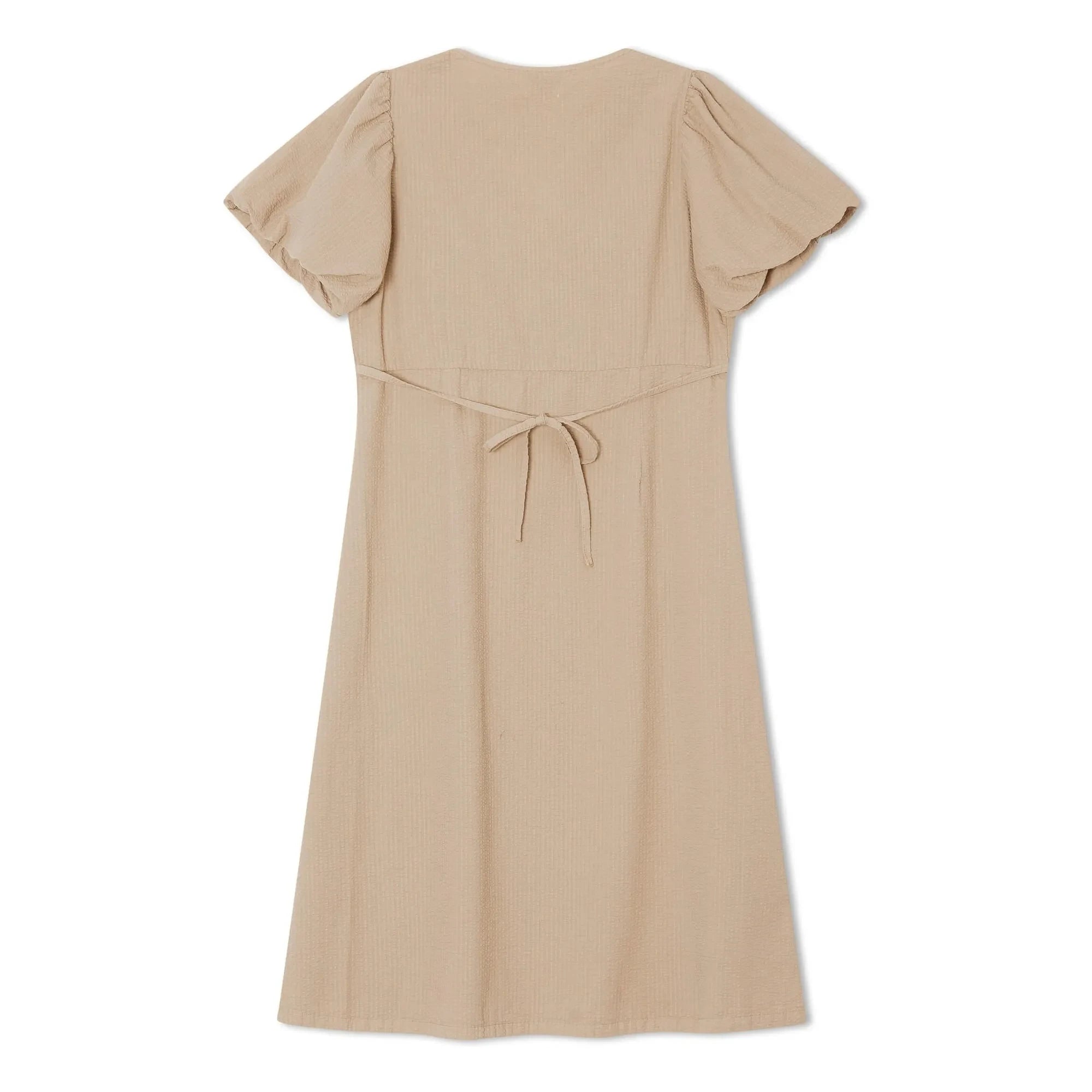 Matona - Mi-Long Organic Cotton Dress | Sand