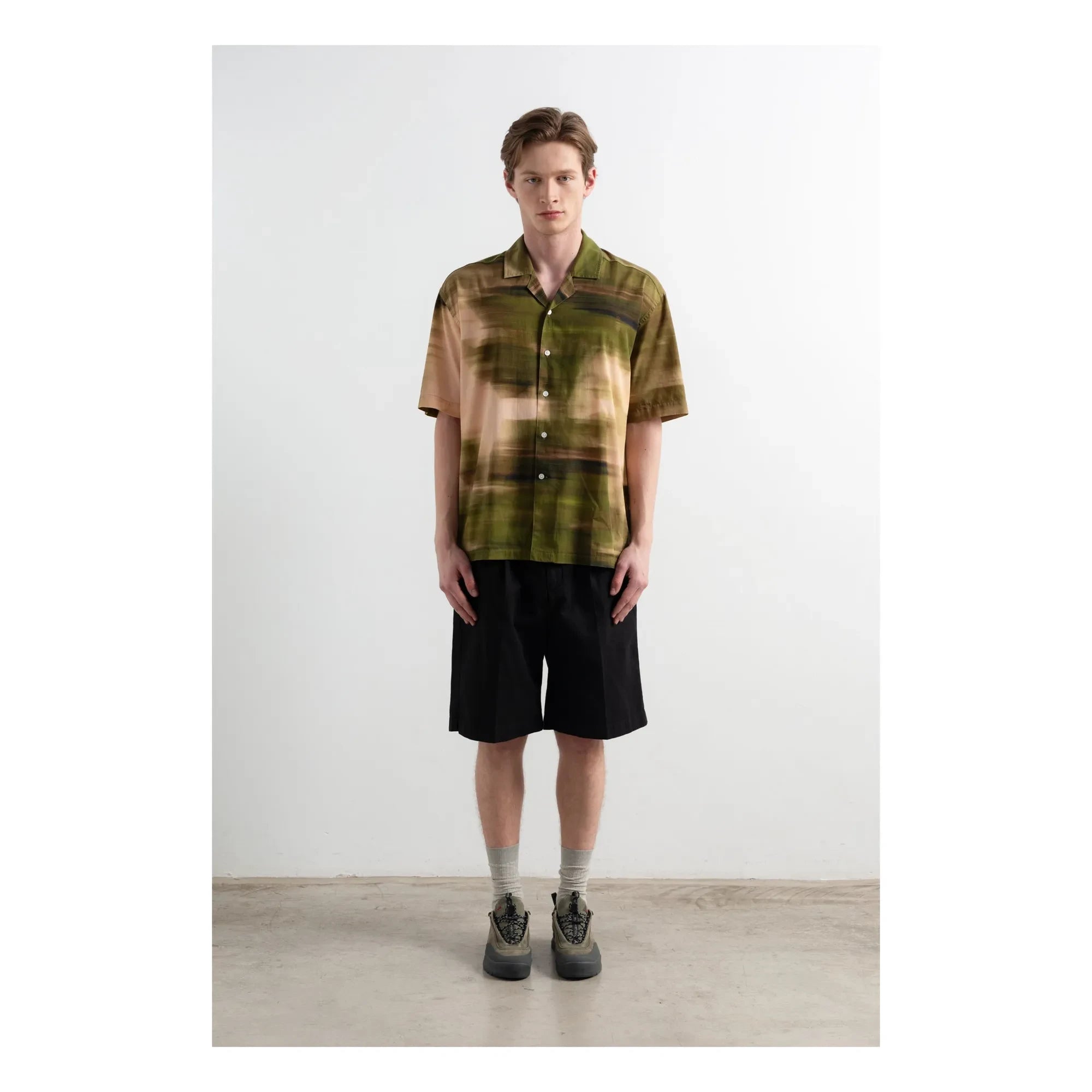 Edmmond Studios - Wild Run Short Sleeve Shirt | Forest Green