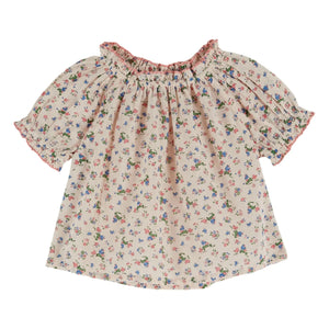 Emile et Ida - Floral Gathered Blouse | Cream