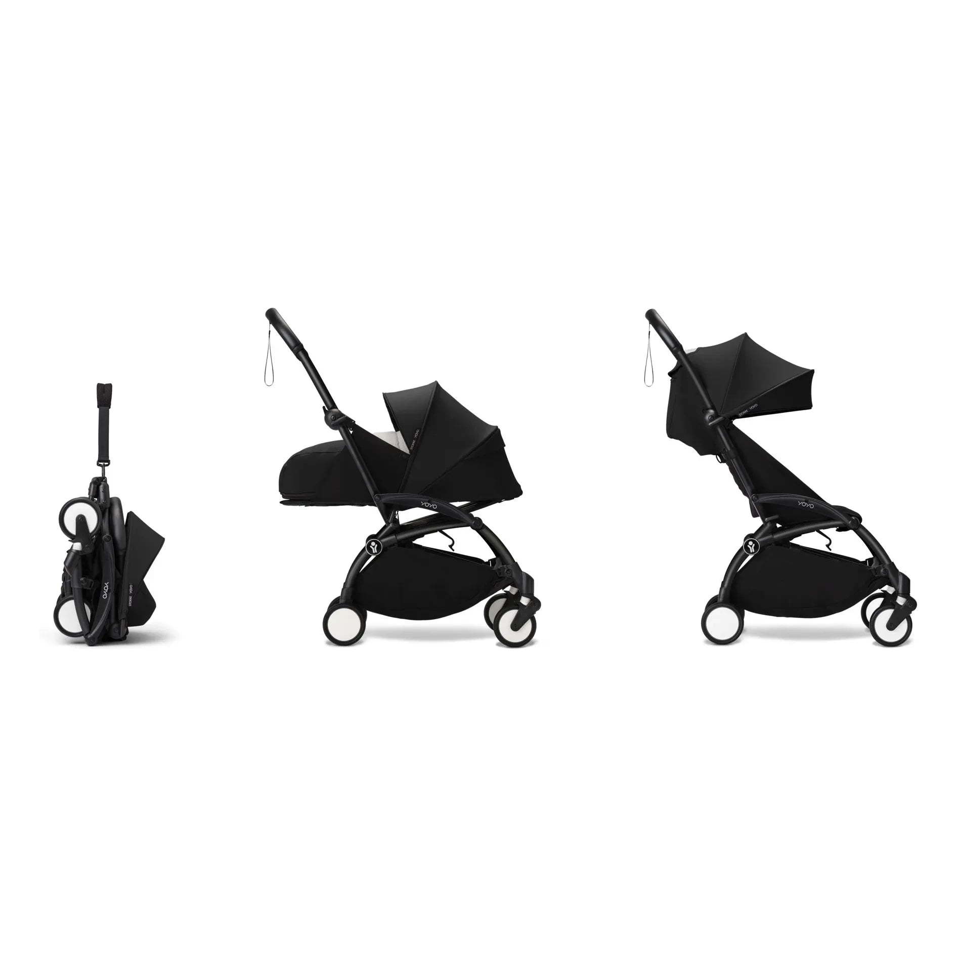 Stokke® - YOYO³ full baby stroller 0+ and 6+ Black frame | Black