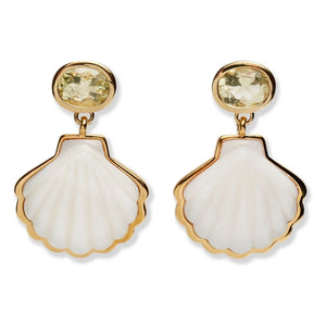 Lizzie Fortunato - Luna Shell Earrings | White