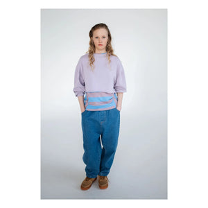 Repose AMS - Organik Pamuk Crop Sweat | Lila