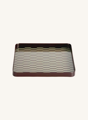 Present Time - Salerno Metal Tray | Chocolate
