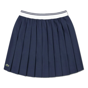 Lacoste - Recycled Fiber Pleated Skirt | Navy Blue