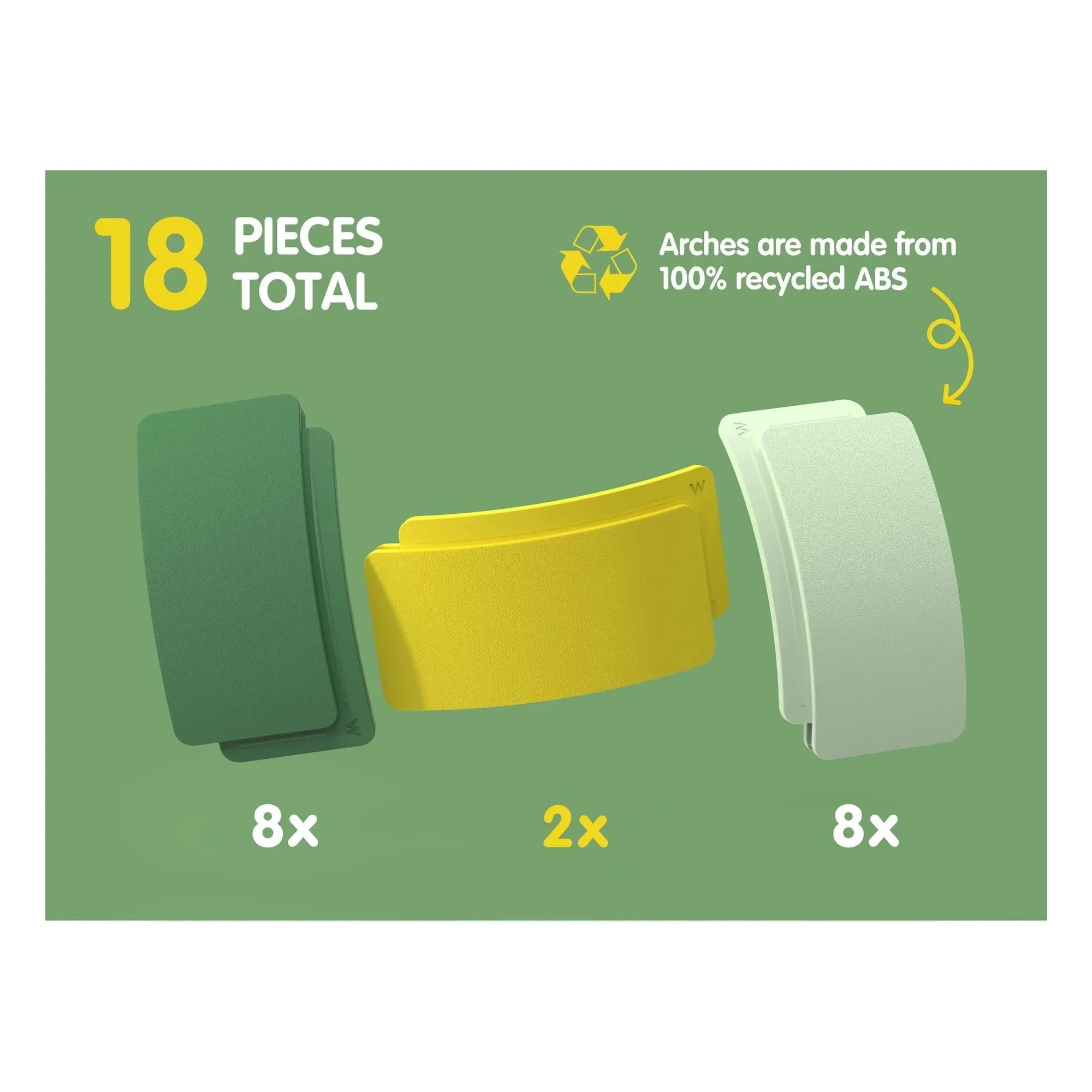 Waytoplay - Arches Starter Set Construction Kit - 18 Pieces