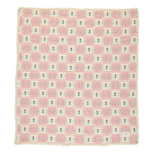 Bebe Organic - Bella Tulips Organic Cotton Blanket | Pink