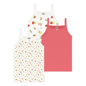 Petit Bateau - Pack of 3 Fruit-Print Tank Tops | White