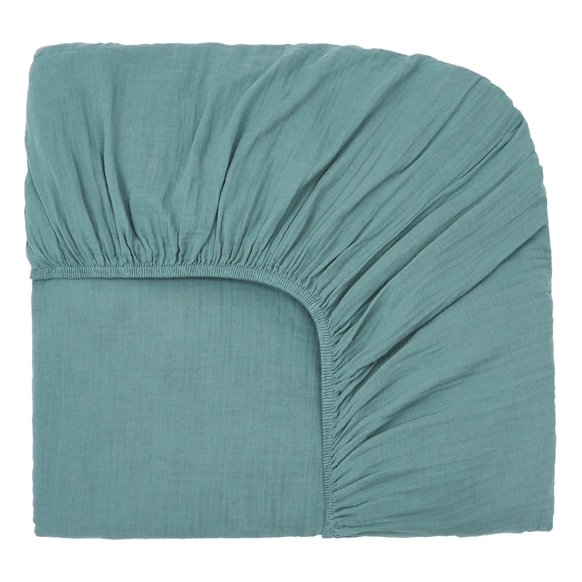 Haomy - Cotton Flannel Fitted Sheet | Blue Stone
